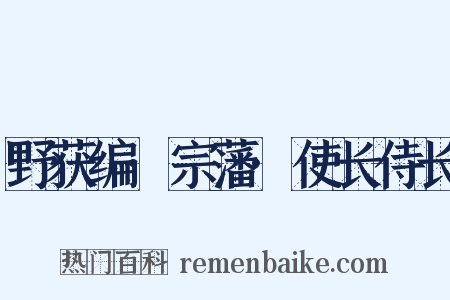 野获编·宗藩·使长侍长是什么意思的图片